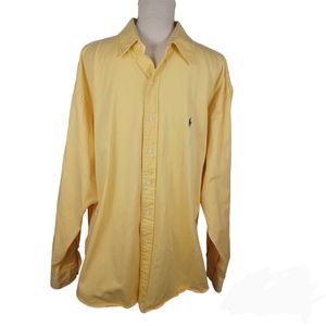 Ralph Lauren Button Up Yellow XL "Blake" -Blue Label -Long Sleeve *LIGHT WEAR
